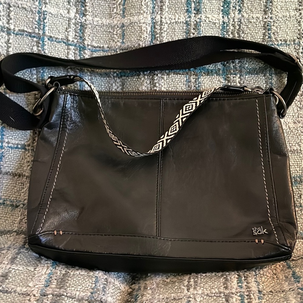 The Sak black leather bag